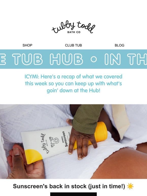 This Week in the Tub Hub