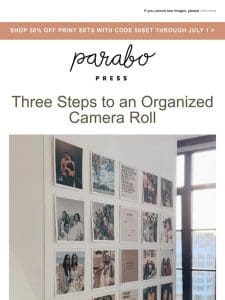 Three easy tips for an organized camera roll