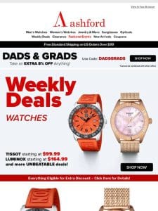 Tick-Tock: Weekly Watch Deals Are Here!