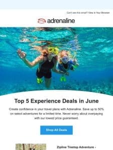 Top Adventure Deals this June
