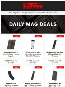 Top Quality Magazines Are Right Here! | Glock Gen 5 Glock 19 15rd Mag for $23