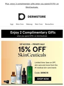 Treat yourself with 15% off SkinCeuticals