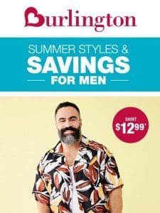 UNDER $25: Hot summer styles for him!