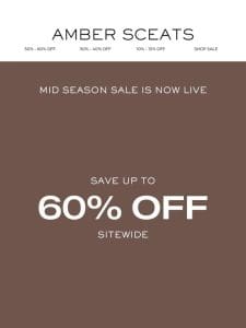 UP TO 60% OFF SITEWIDE