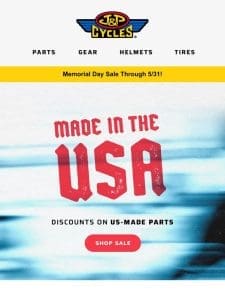 US-Made Parts On Sale For Memorial Day! ?