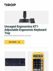 Uncaged Ergonomics KT1 Adjustable Ergonomic Keyboard Tray， Piifox Universe Side-Legend PBT Keycap Set， Azio IZO Wireless Numpad/Calculator and more…
