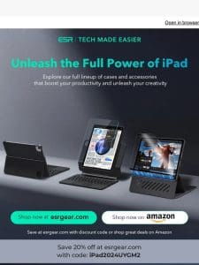 Unleash the full power of iPad with must-have accessories | ESR