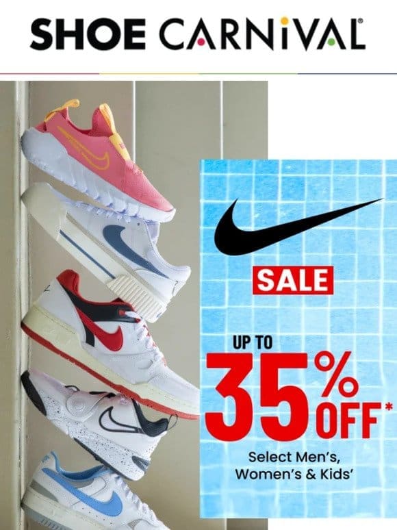 Unleash your style with up to 35% off Nike