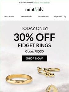 ? Unlock Calm Today: 30% Off Fidget Rings! ?