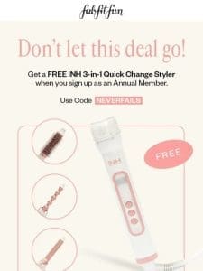 Unlock Your New Look: FREE INH 3-in-1 Quick Change Styler!