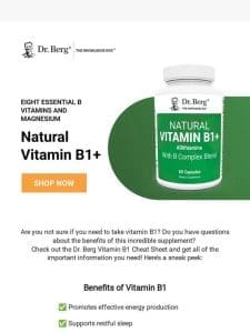 ? Unlock the Power of Vitamin B1