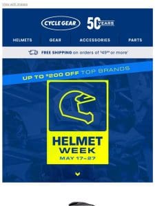 Up To $200 Off Top Helmet Brands