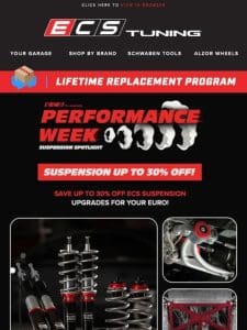 Up To 30% Off ECS Suspension Upgrades For Performance Week!