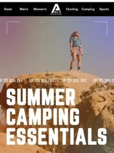 Up To 30% Off Summer Camping Essentials!