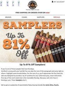 ? Up To 81% Off Samplers ?