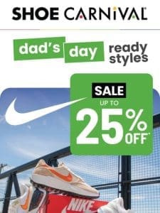 Up to 25% off Nike is on!