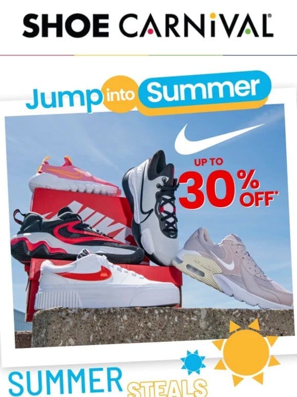Up to 30% off Nike just for you