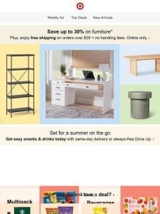 Up to 30% off furniture for every room