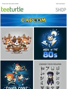 Up to 60% off all Capcom tees! ?? ?