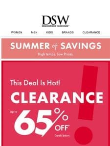 Up to 65% OFF clearance (!)