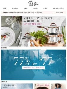 ?? Up to 70% Off Villeroy & Boch to BergHOFF