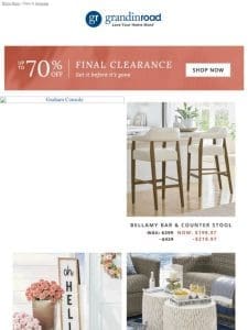Up to 70% off Final Clearance