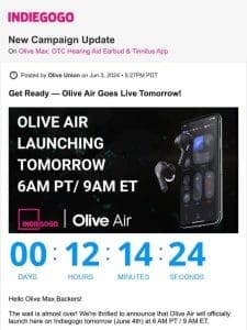 Update #28 from Olive Max: OTC Hearing Aid Earbud & Tinnitus App