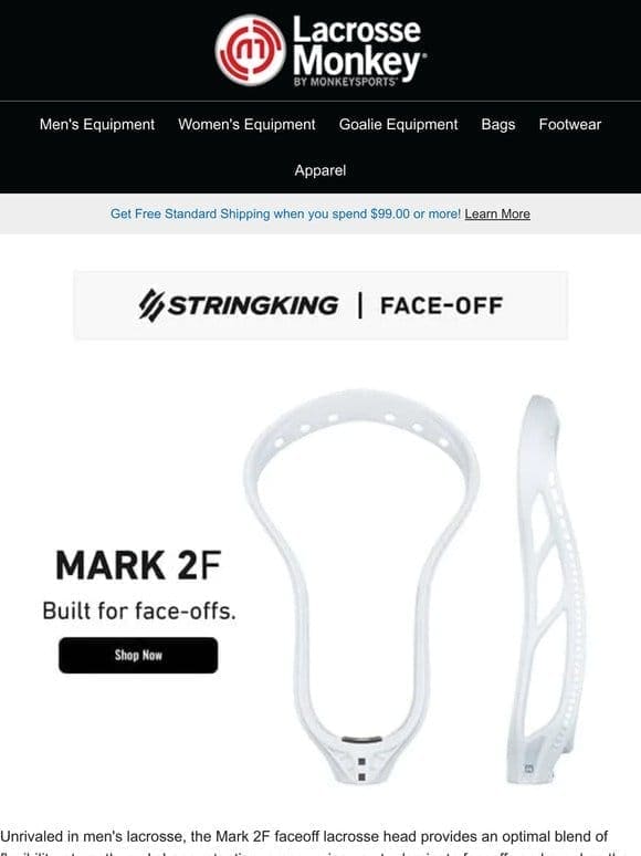 Upgrade to StringKing Mark 2F for Superior Faceoffs!  ⚡