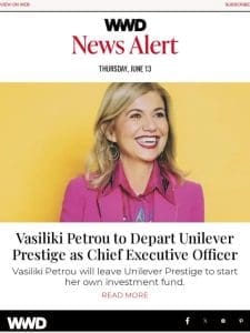 Vasiliki Petrou to Depart Unilever Prestige as Chief Executive Officer