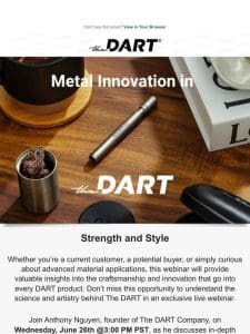 [WEBINAR] Metal Innovation in The DART ?