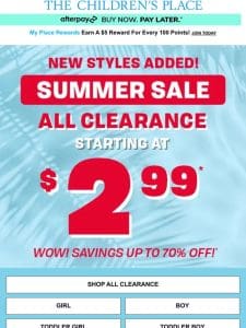 *WOW* $2.99+ Clearance + 60% Off Summer Styles