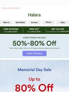 Welcoming Memorial Day Weekend with 50%-80% off