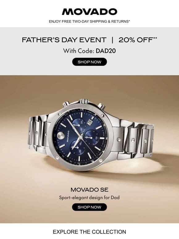 What Dad Wants: Movado SE Watches