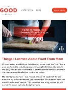 What My Mom Taught Me About Food