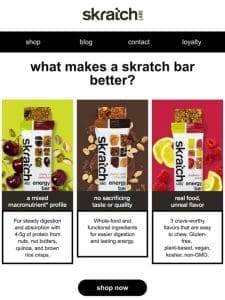 What makes a Skratch bar better?