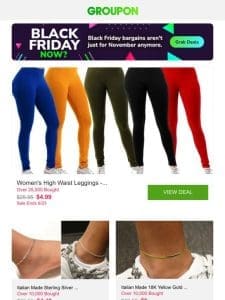 Women’s High Waist Leggings – Full Length With Elastic Tummy Control Pants S-3XL and More