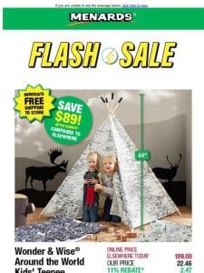 Wonder & Wise? Around the World Kids’ Teepee ONLY $19.99 After Rebate*!