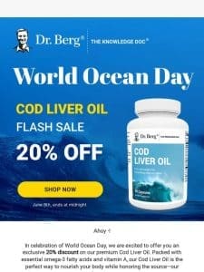 World Ocean Day Special: 20% Off Cod Liver Oil