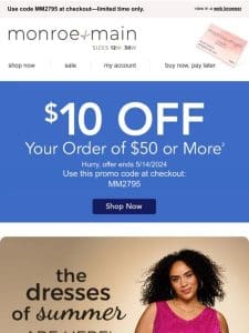 ? Yay for May…Take $10 Off $50!