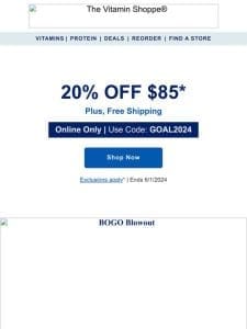 Your 20% off coupon is in!