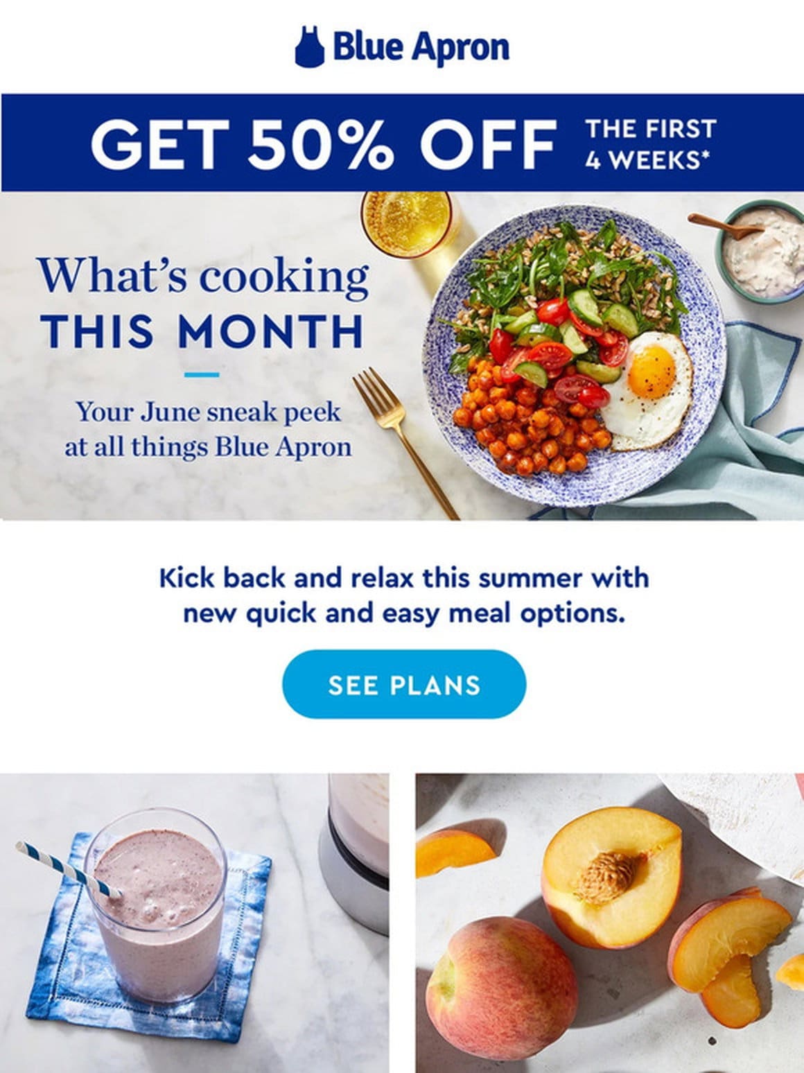 Your Blue Apron June update + 50% OFF.