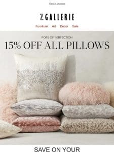 Your Exclusive Invite: Get Cozy with 15% Off All Pillows! ✨