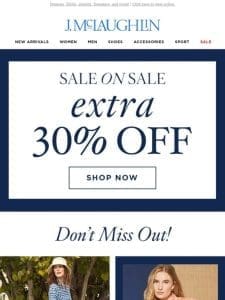 Your Excuse To Shop: Extra 30% Off