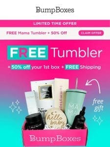 Your FREE Tumbler is ready to ship!