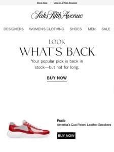 Your Prada item & more came back – shop while you can
