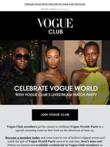 Your ticket to celebrate Vogue World: Paris