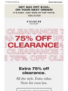 You’re Getting 75% Off Clearance