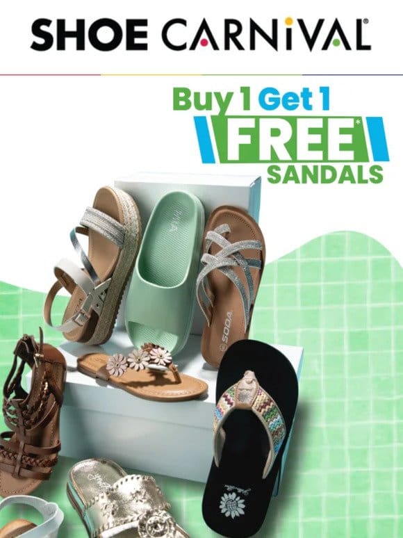 You’re on the list… Shop BOGO Free sandals!