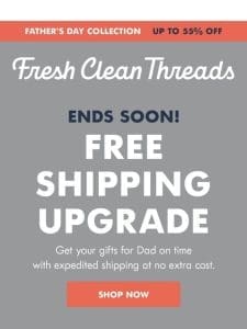 You’ve Got a Free Shipping Upgrade