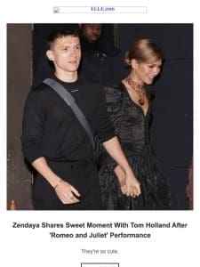 Zendaya Shares Sweet Moment With Tom Holland After ‘Romeo and Juliet’ Performance